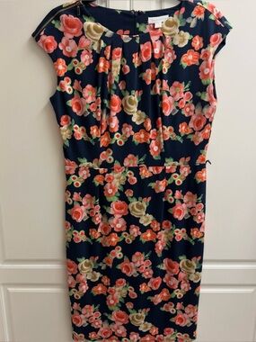 Charter Club New Size 8 Navy Floral Dress